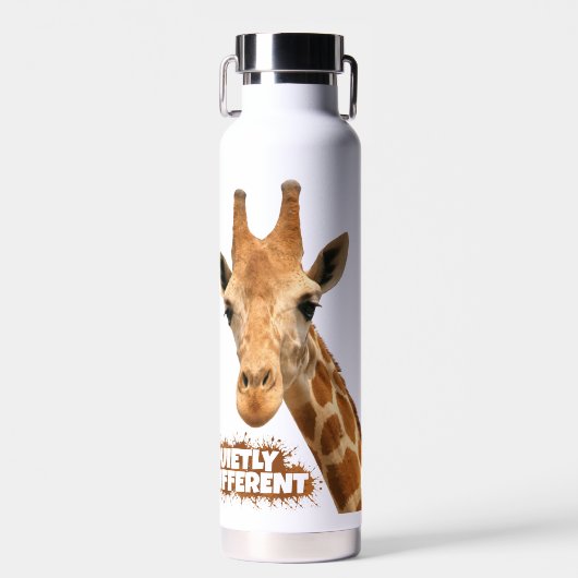 Rustig andere Giraffe - Giraffe Art Waterfles (Voorkant)