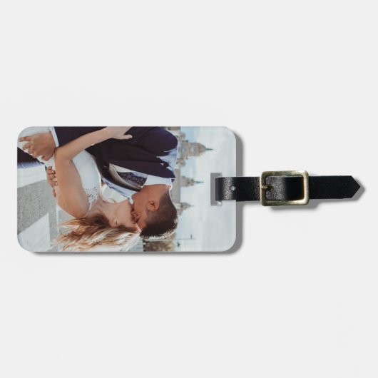 RUSTIG! Bagagelabel - Gepersonaliseerd - Uw Afbeel (Voorkant horizontaal)