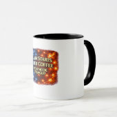 Rustig begint na koffie mok, moeder modus ingescha mok (Voorkant rechts)