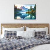 Rustig berglandschap canvas afdruk (Insitu (Slaapkamer))