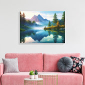 Rustig berglandschap canvas afdruk (Insitu (Woonkamer))