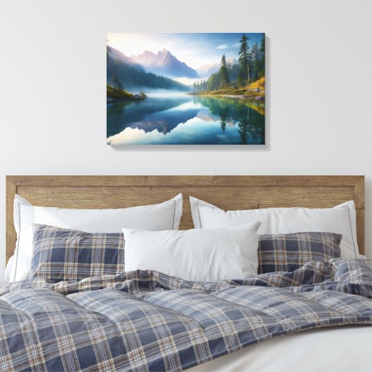 Rustig berglandschap canvas afdruk (Insitu (Slaapkamer))