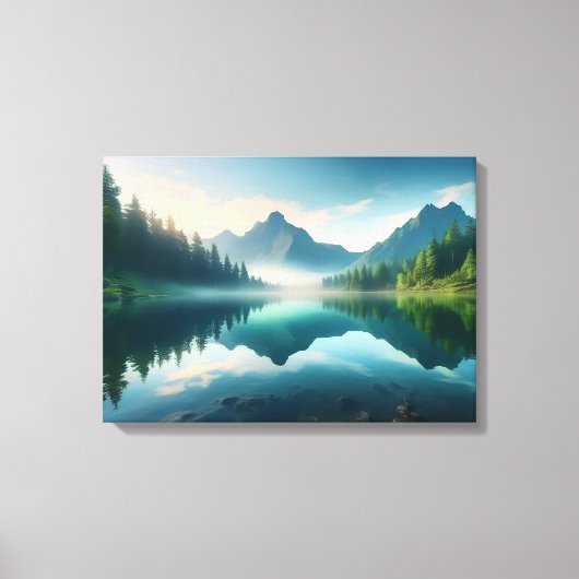 Rustig berglandschap canvas afdruk (Voorkant)