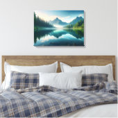 Rustig berglandschap canvas afdruk (Insitu (Slaapkamer))