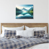 Rustig berglandschap canvas afdruk (Insitu (Slaapkamer))
