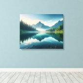 Rustig berglandschap canvas afdruk (Insitu (Houten vloer))
