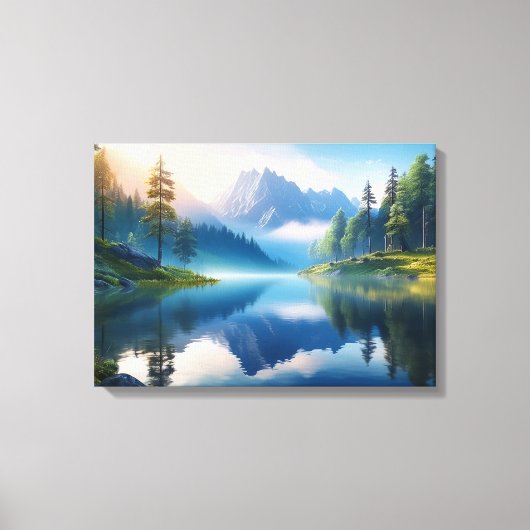 Rustig berglandschap canvas afdruk (Voorkant)