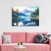 Rustig berglandschap canvas afdruk (Insitu (Woonkamer))