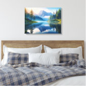 Rustig berglandschap canvas afdruk (Insitu (Slaapkamer))