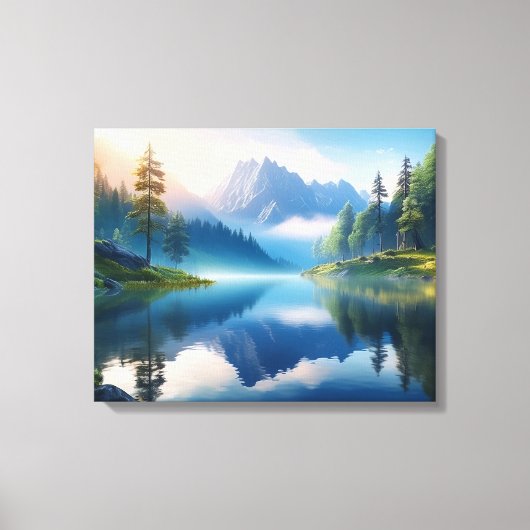 Rustig berglandschap canvas afdruk (Voorkant)