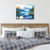 Rustig berglandschap canvas afdruk (Insitu (Slaapkamer))