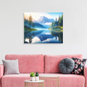 Rustig berglandschap canvas afdruk (Insitu (Woonkamer))
