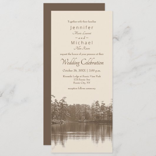 Rustig bergmeerlandschap antiek foto kaart (Voorkant / Achterkant)