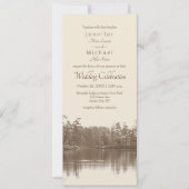 Rustig bergmeerlandschap antiek foto kaart (Voorkant)