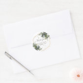 Rustig Blad Blauwgom Eucalyptus Bedankt Ronde Sticker (Envelop)