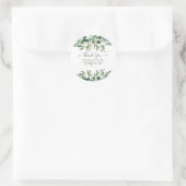 Rustig Blad Blauwgom Eucalyptus Bedankt Ronde Sticker (Tas)