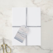 Rustig Blau Landschap Cadeaulabel (Met Touw)