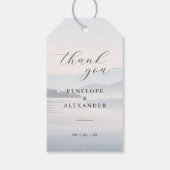 Rustig Blau Landschap Cadeaulabel (Achterkant)