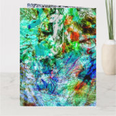 Rustig blauw abstract Gevouwen Wenskaart, Beautify Kaart (Achterkant)