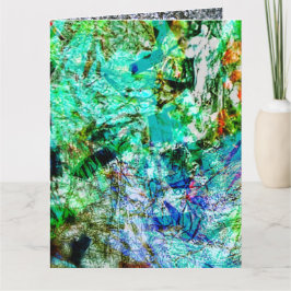 Rustig blauw abstract Gevouwen Wenskaart, Beautify Kaart