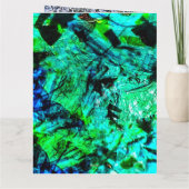 Rustig blauw abstract Gevouwen Wenskaart, Halcyon Kaart (Achterkant)