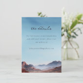 Rustig Blauw Aquarel Berglandschap Informatiekaartje (Staand voorkant)