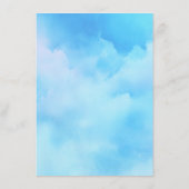 Rustig Blauw Aquarel Details Informatiekaartje (Achterkant)