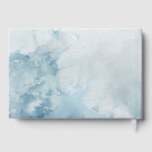 Rustig Blauw Aquarel Wolken Gastenboek (Achterkant)