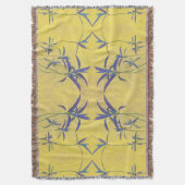 Rustig Blauw en Geel Deken (Voorkant Verticaal)