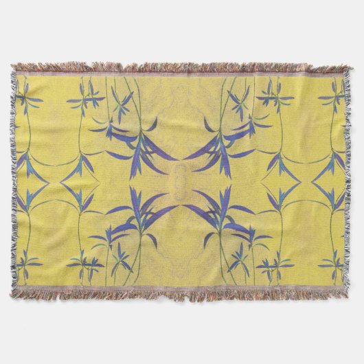 Rustig Blauw en Geel Deken (Voorkant)