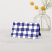Rustig Blauw Geruit Prettig Kerstfeest  Plaatskaartje (Achterkant)