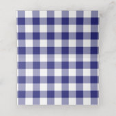 Rustig Blauw Geruit Prettig Kerstfeest  Plaatskaartje (Binnenkant ongevouwen)