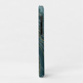 Rustig Blauw Goud Abstract Aquarel Golven Case-Mate iPhone Case (Achterkant/links)