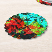 Rustig blauw kleur Papier Onderzetter, Diepblauw a Kartonnen Onderzetters (Gekanteld)