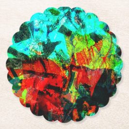 Rustig blauw kleur Papier Onderzetter, Diepblauw a Kartonnen Onderzetters