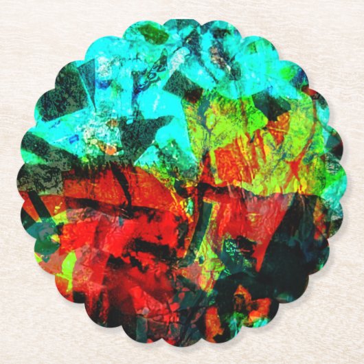 Rustig blauw kleur Papier Onderzetter, Diepblauw a Kartonnen Onderzetters (Voorkant)