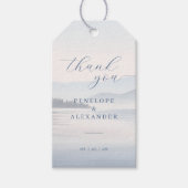 Rustig Blauw Landschap Cadeaulabel (Voorkant)