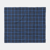 Rustig Blauw Tartan Schotse Ruit Patroon Fleece Deken (Voorkant (Horizontaal))