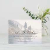 Rustig Blauw Waterverf Landschap Informatiekaartje (Staand voorkant)