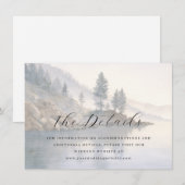 Rustig Blauw Waterverf Landschap Informatiekaartje (Voorkant / Achterkant)