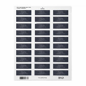 Rustig blauwe houtnerf minimalistische moderne sch etiket (Full Sheet)