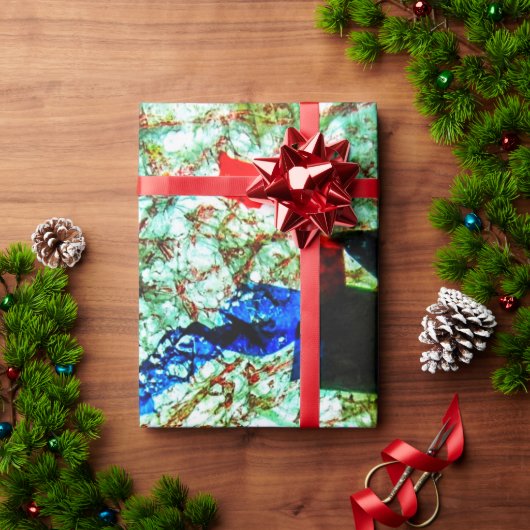 Rustig blauwe textuur Inpakpapier,Gladde textuur Cadeaupapier (Feestdagen Geschenken)