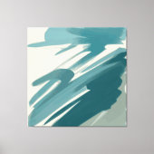 Rustig Blauwgroen Abstract Canvas Afdruk (Voorkant)
