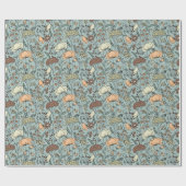 Rustig Blauwgroen weide van wilde bloemen Cadeaupapier (Vlak)