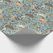 Rustig Blauwgroen weide van wilde bloemen Cadeaupapier (Hoek)