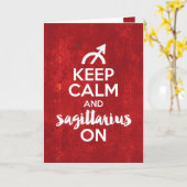 Rustig blijven Boogschutter op verjaardag rood Kaart (Gele Bloem)