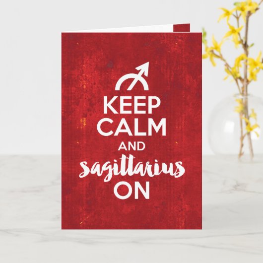 Rustig blijven Boogschutter op verjaardag rood Kaart (Gele Bloem)