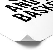 rustig blijven en basketbal spelen poster (Hoek)