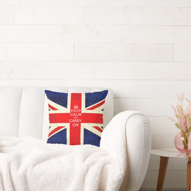 Rustig blijven en doorgaan met een Inspirerend quo Kussen (Bank)