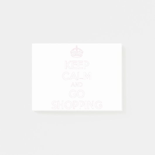 rustig blijven en gaan winkelen post-it® notes (Voorkant)